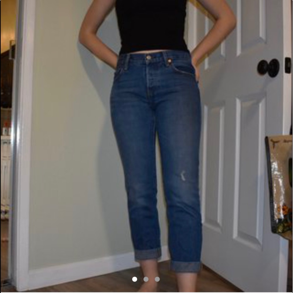 levi’s medium wash denim jeans!